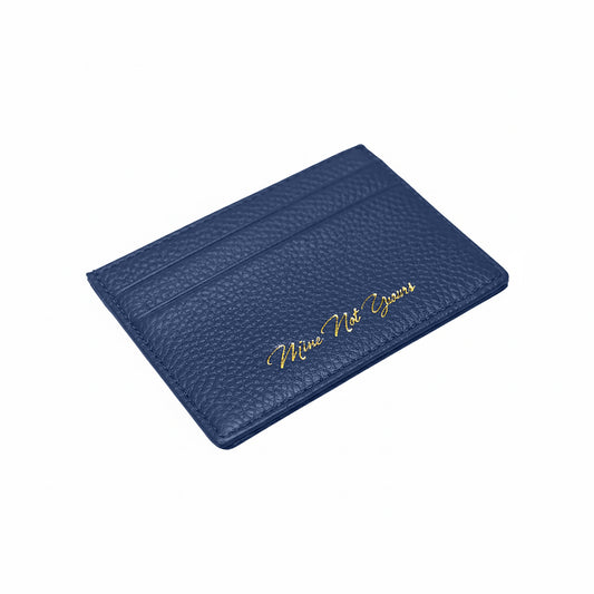 LEATHER CARD HOLDER - Blue