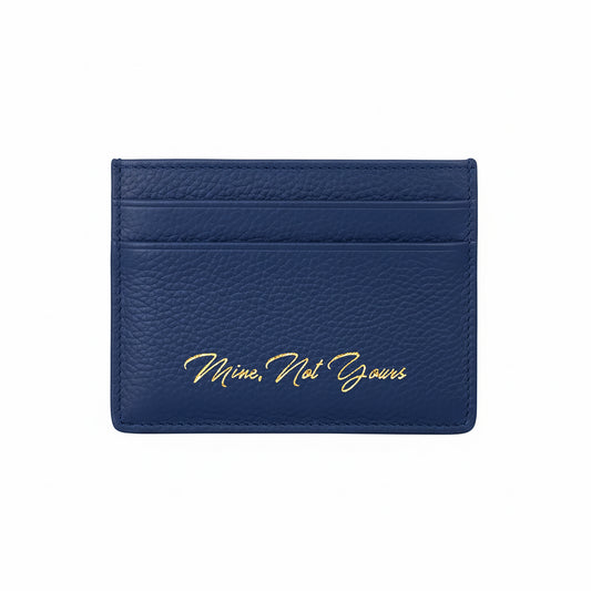 LEATHER CARD HOLDER - Blue