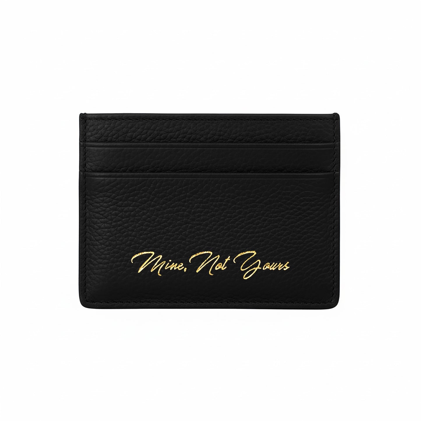 LEATHER CARD HOLDER - Black