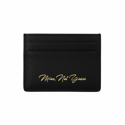 LEATHER CARD HOLDER - Black
