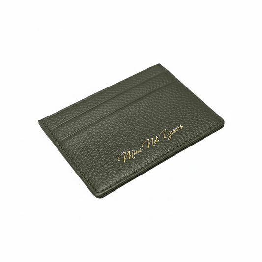 LEATHER CARD HOLDER - Green